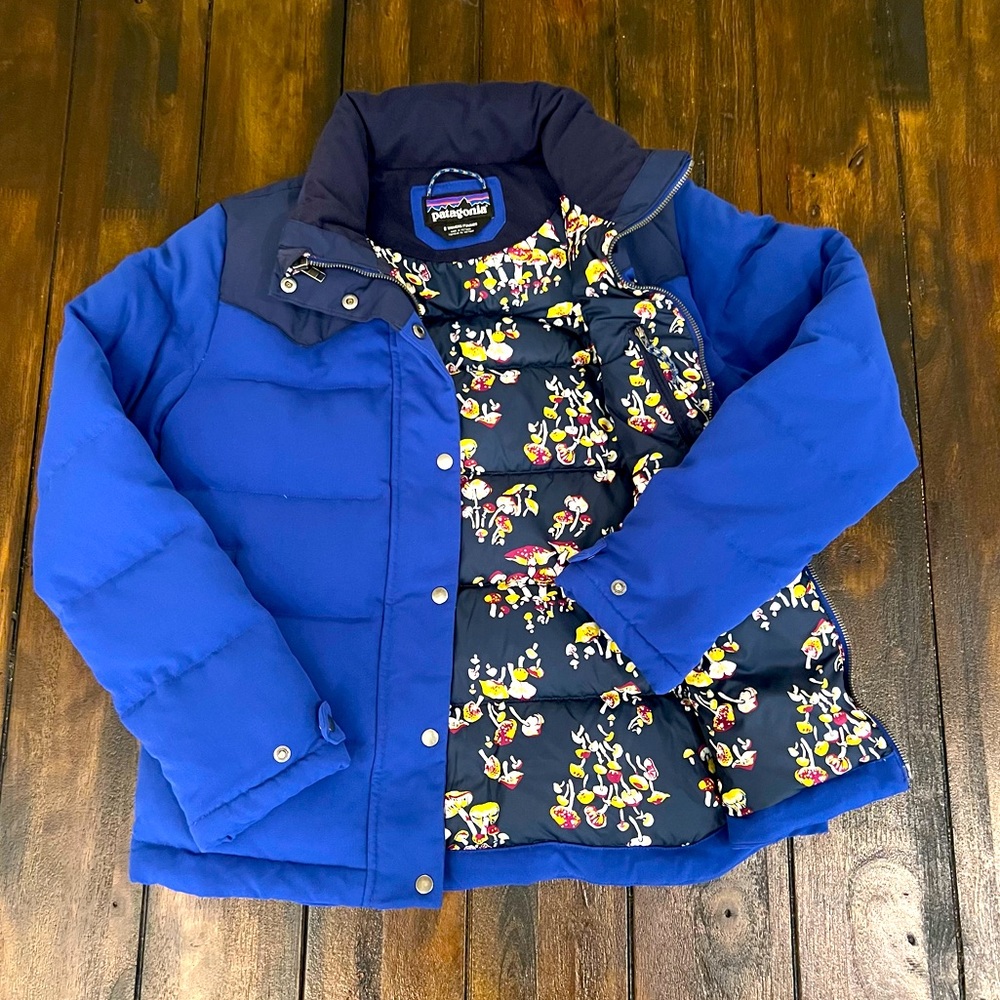 Patagonia Mushroom Print Bivy Jacket Down Coat RARE